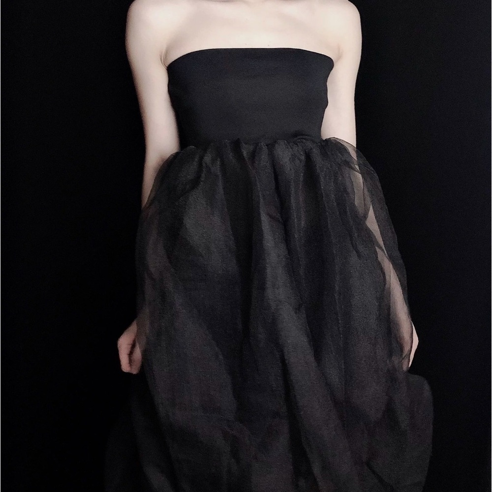 Black Ruffle corset dress
